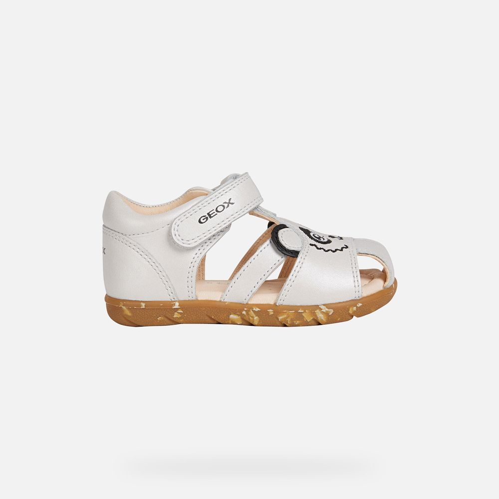 Sandalias Geox Bebe Branco - Alul Girl - AFMCT4028